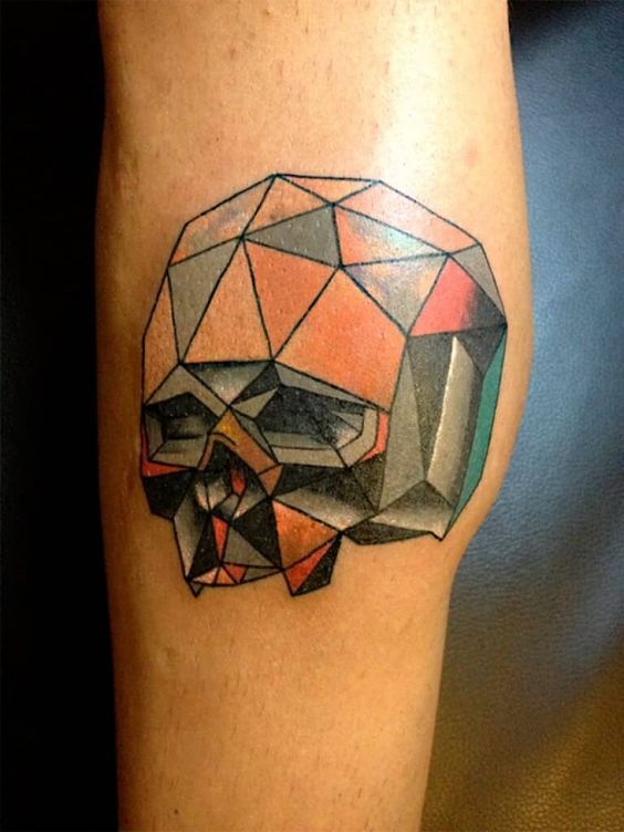 Most Scary Skull Mosaic Design Tattoos