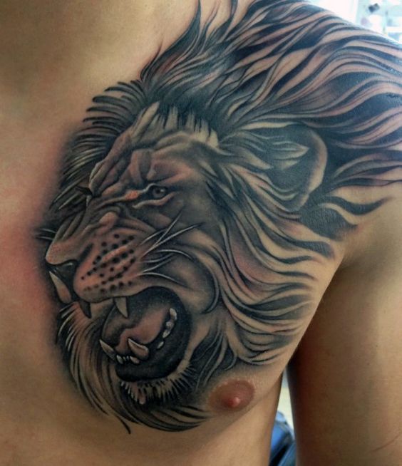 Hunting with Roaring Wild Animal Tattoos Hunting with Roaring Wild Animal Tattoos