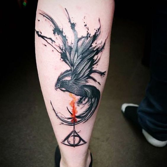 A Brand Occasional Designed Deathly Hallow Tattoos