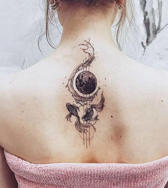 Watercolor Pisces Zodiac Sign Tattoos