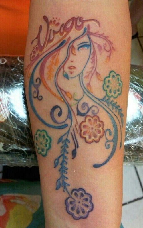 Virgo Tattoo Astrological Sign On Women Hand