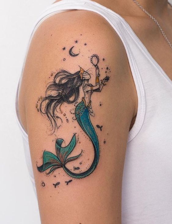 Mermaid Witch Tattoos Creation