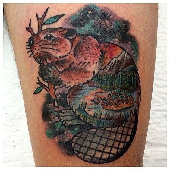 Canadian Beaver Tattoo and Beaver Tattoos Meanings