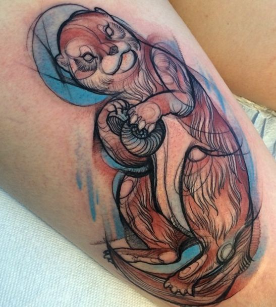 Otter Tattoo has Loyalty and Honest
